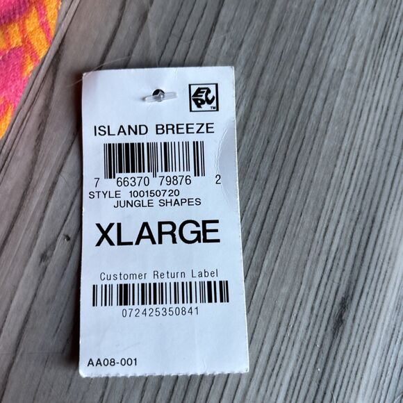 NWT- MSRP $60 Bar III Women Boho Printed High-Rise Wide-Leg Pants Orange Size XL - Picture 3 of 9